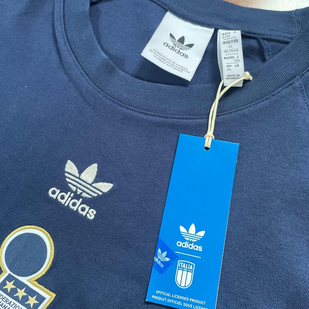 【新品未使用】 adidas イタリア代表 Tシャツ ネイビー/2XL
