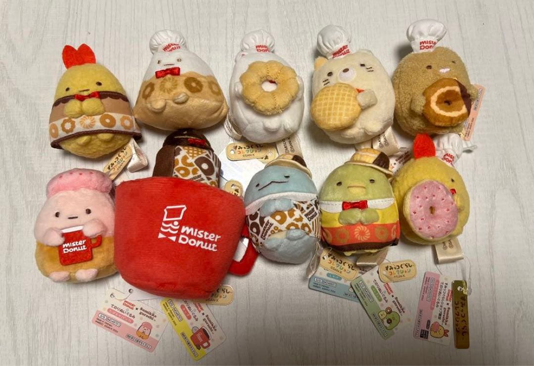 すみっコぐらし　ミスドコラボ　てのりぬいぐるみ他15点セット