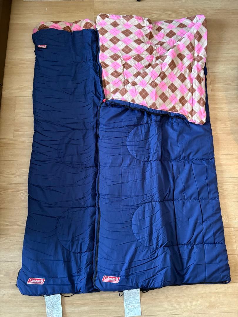 【美品2個セット】Coleman コールマン 寝袋 スリーピングバッグ フリース