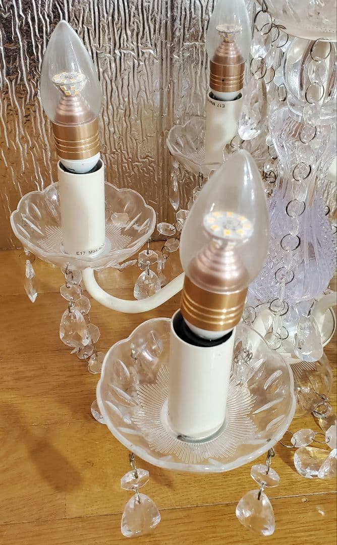 5灯シャンデリア 　エア・リゾーム 　LED電球付き　取付簡単 　天井照明