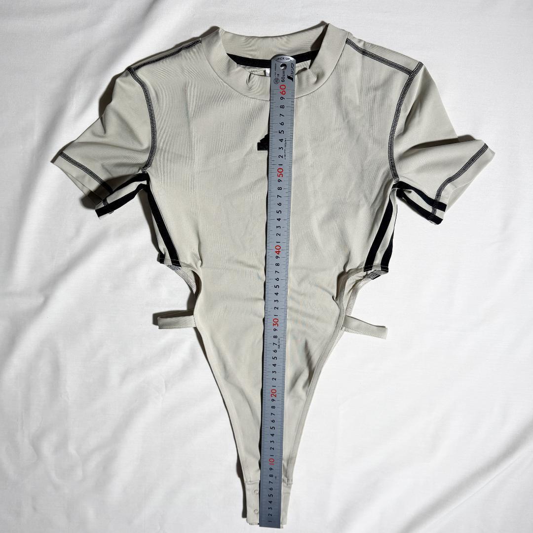 adidas アディダス ボディスーツ Tバック Gray UK XS