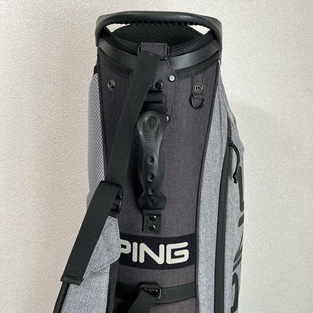 極美品 PINGピンキャディバッグ CB-P2305 グレー 6分割