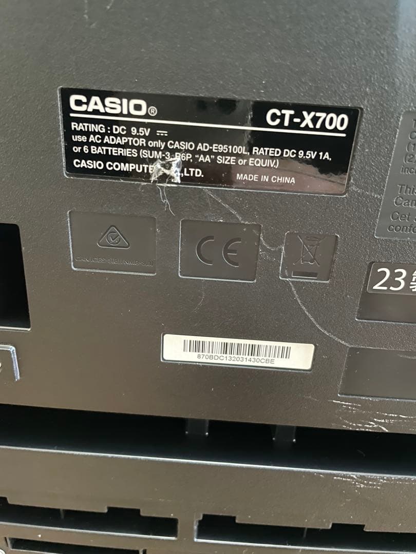 CASIO CTX-700 61鍵盤 電子キーボード　2023年製