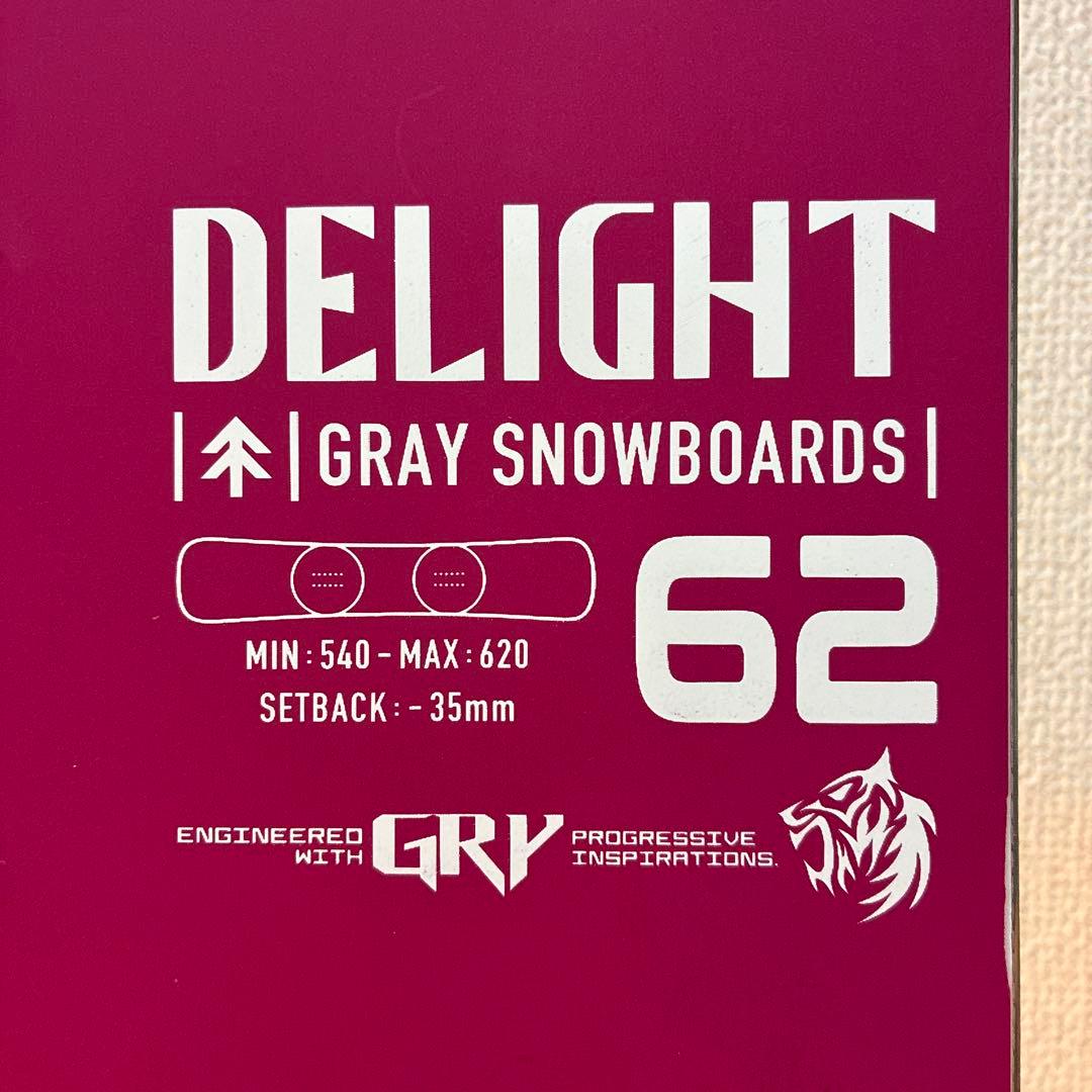 スノーボード GRAY BOARDS DELIGHT 62cm