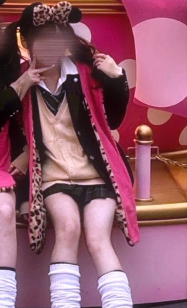 ヒョウ柄マフラーキャップ ディズニー ミニー