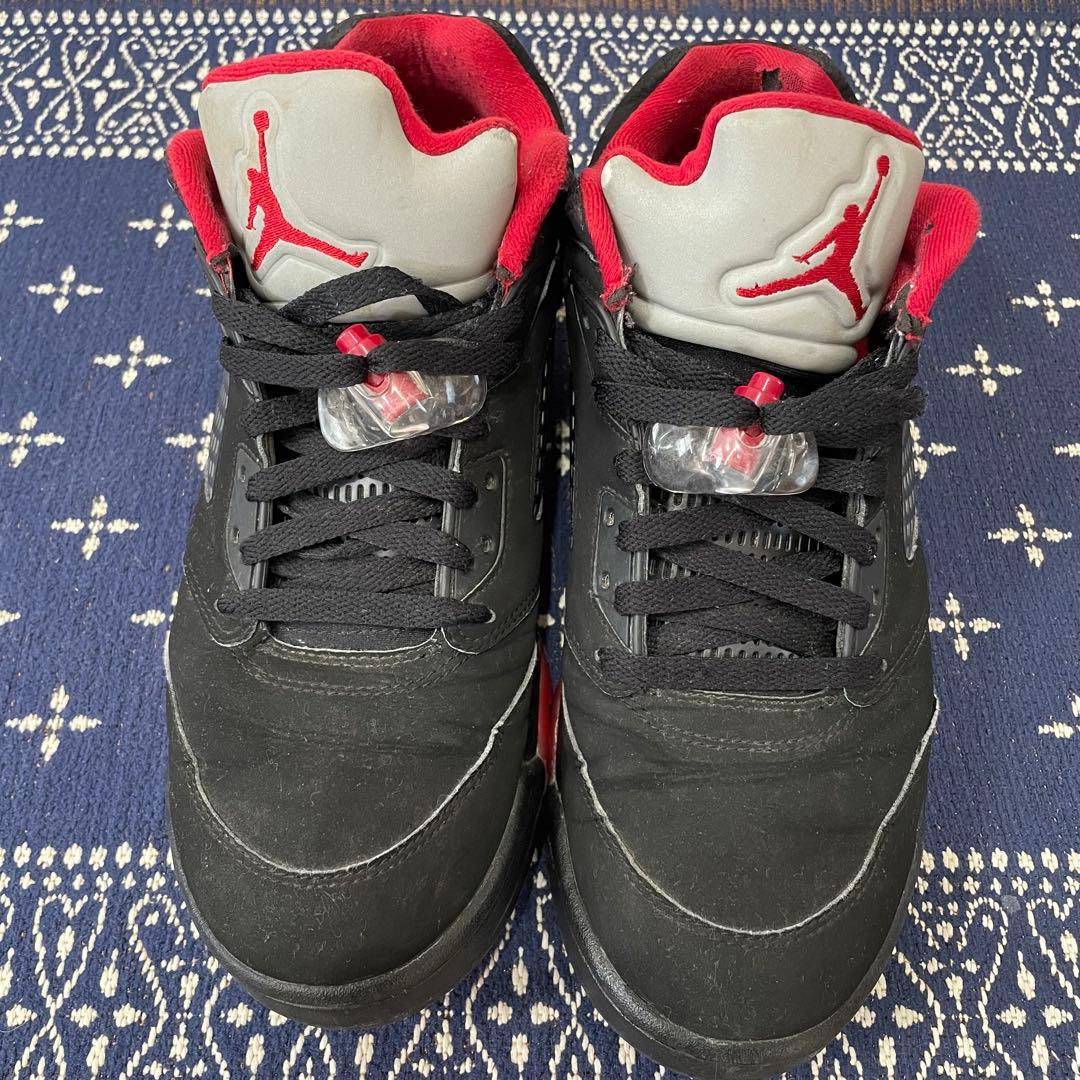 NIKE JORDAN 5 28cm 黒/赤