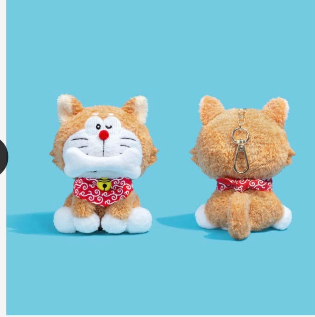 100%ドラえもん＆フレンズ展キーチェーン10個セット柴犬、桜+ 紙ショッパー
