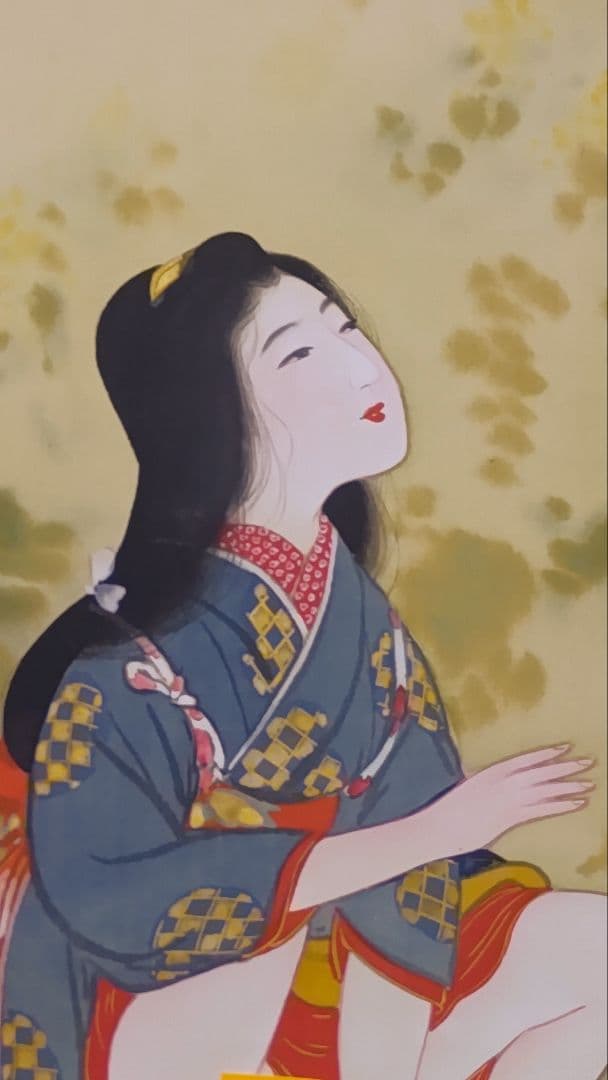 ご希望額まで値下げ～@秋石 少女洗衣の肉筆掛軸 春画性風俗画