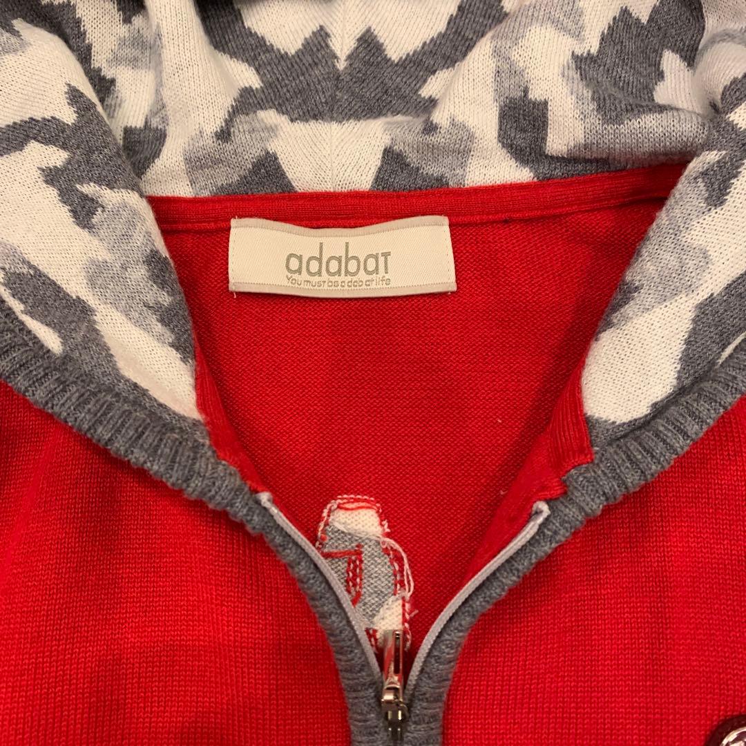 adabat フード付きレッドセーター