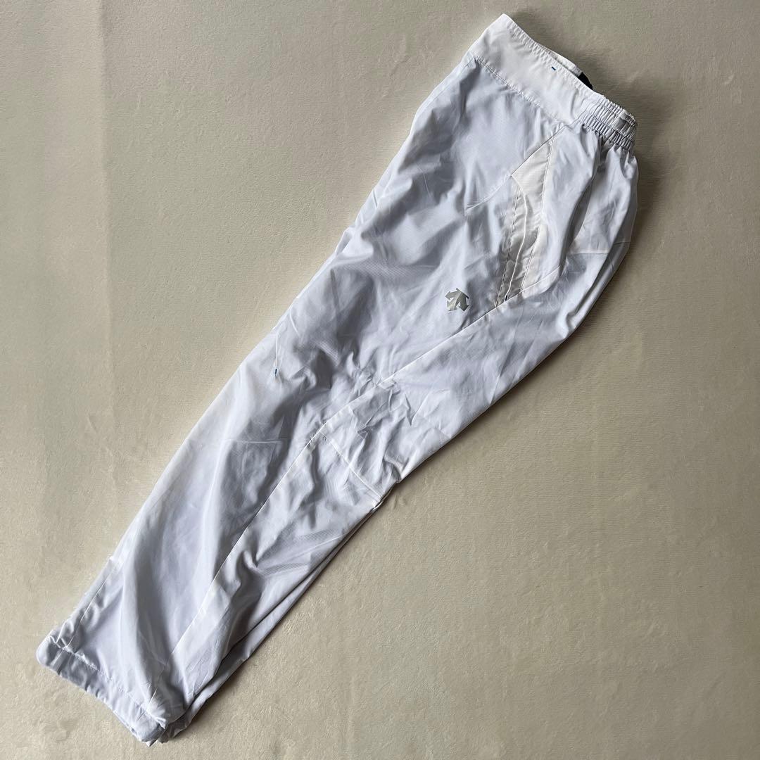 DESCENTE デサント M 上下セットアップ ナイロンジャケット 白ホワイト