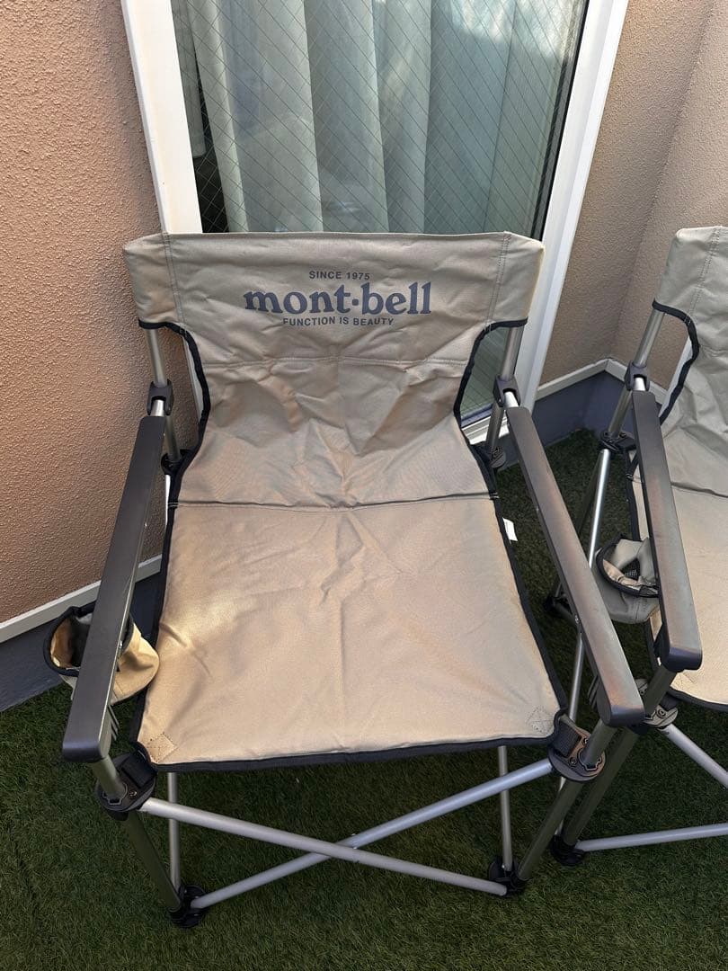 モンベルmont-bell ベースキャンプチェア2脚セット　アウトドア折りたたみ