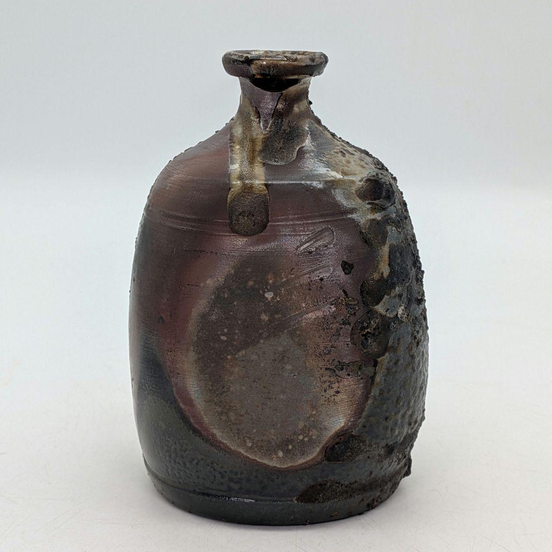 備前焼 窯変徳利 合箱合布 酒器 とっくり 食器 容器 一輪挿し花入 花器 花瓶