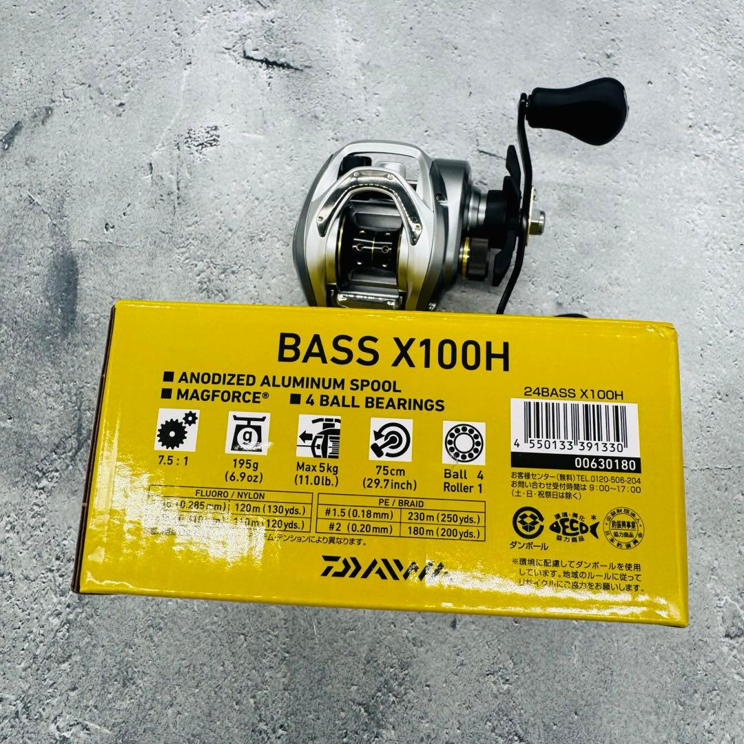 Daiwa ダイワ BASS X100H ベイトリール シルバー