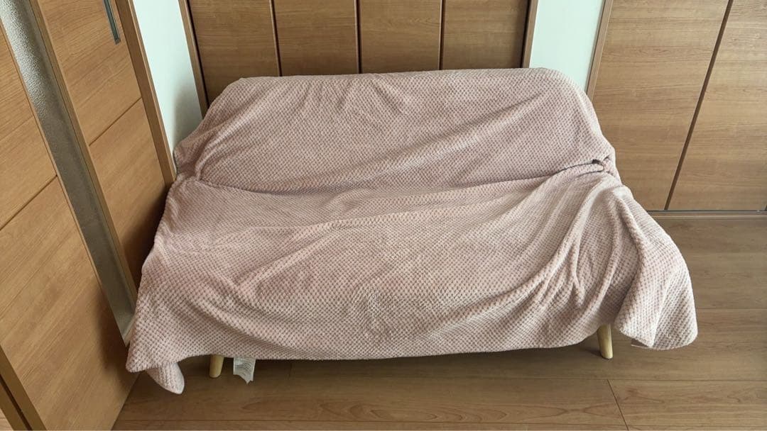 週末SALE【美品】ホワイト合成皮革2人掛けソファ