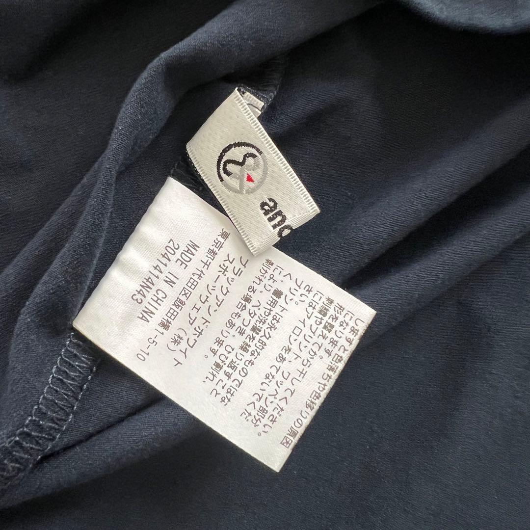 and per se アンパスィ　モックネック　半袖シャツ　レディース　L 半袖