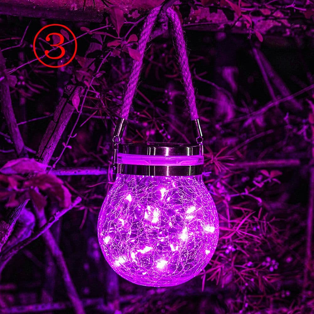 2個セット ソーラーランタン 自動消灯 LED
