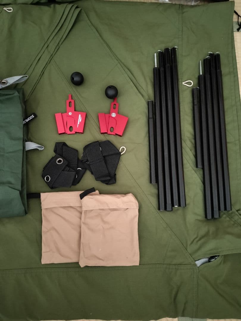 Soomloom パップテント 軍幕 二股化キット付属