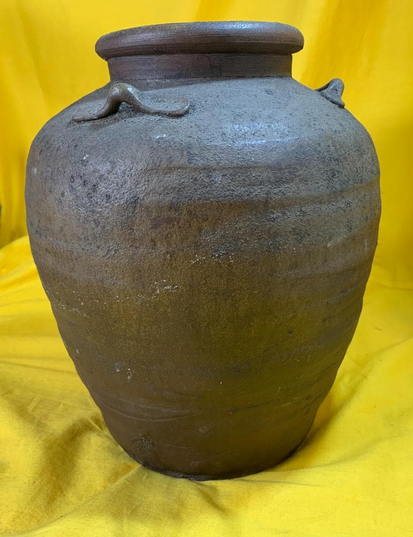 ド*ン様 古備前 備前焼 壺 應永五年 花器 陶器 三耳壷 古美術 現状品!!