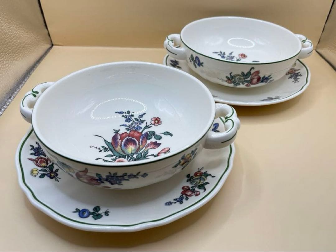 ビレロイ&ボッホ Alt Strassburg スープ皿＆ソーサー4点セット
