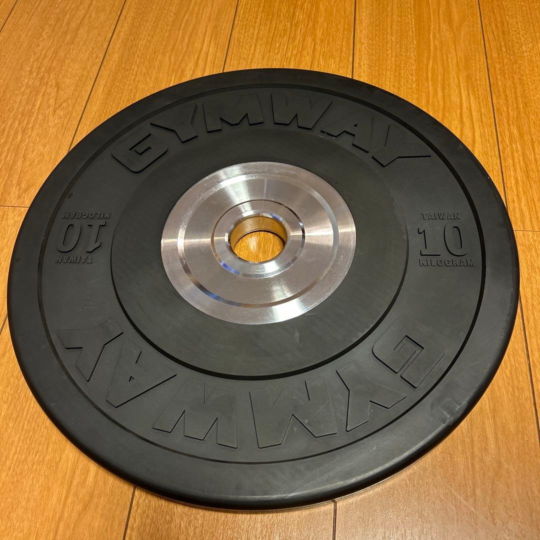 GYMWAY ジムウェイ 10㎏×2枚セット 薄型トレーニングバンパープレート
