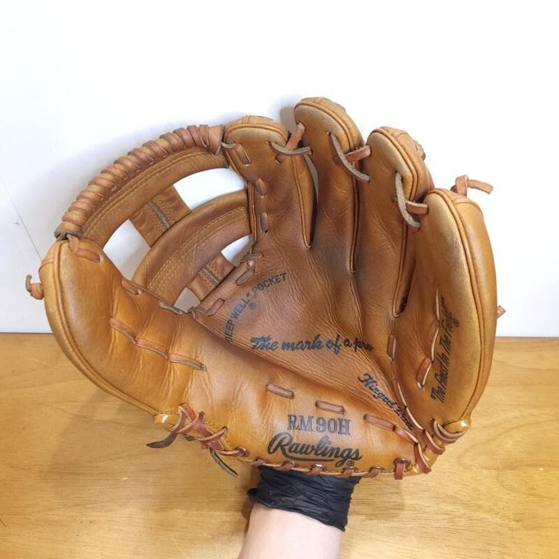 ローリングス ビンテージ 布ラベル サークルR 金具ハトメ 内野用 軟式グローブ