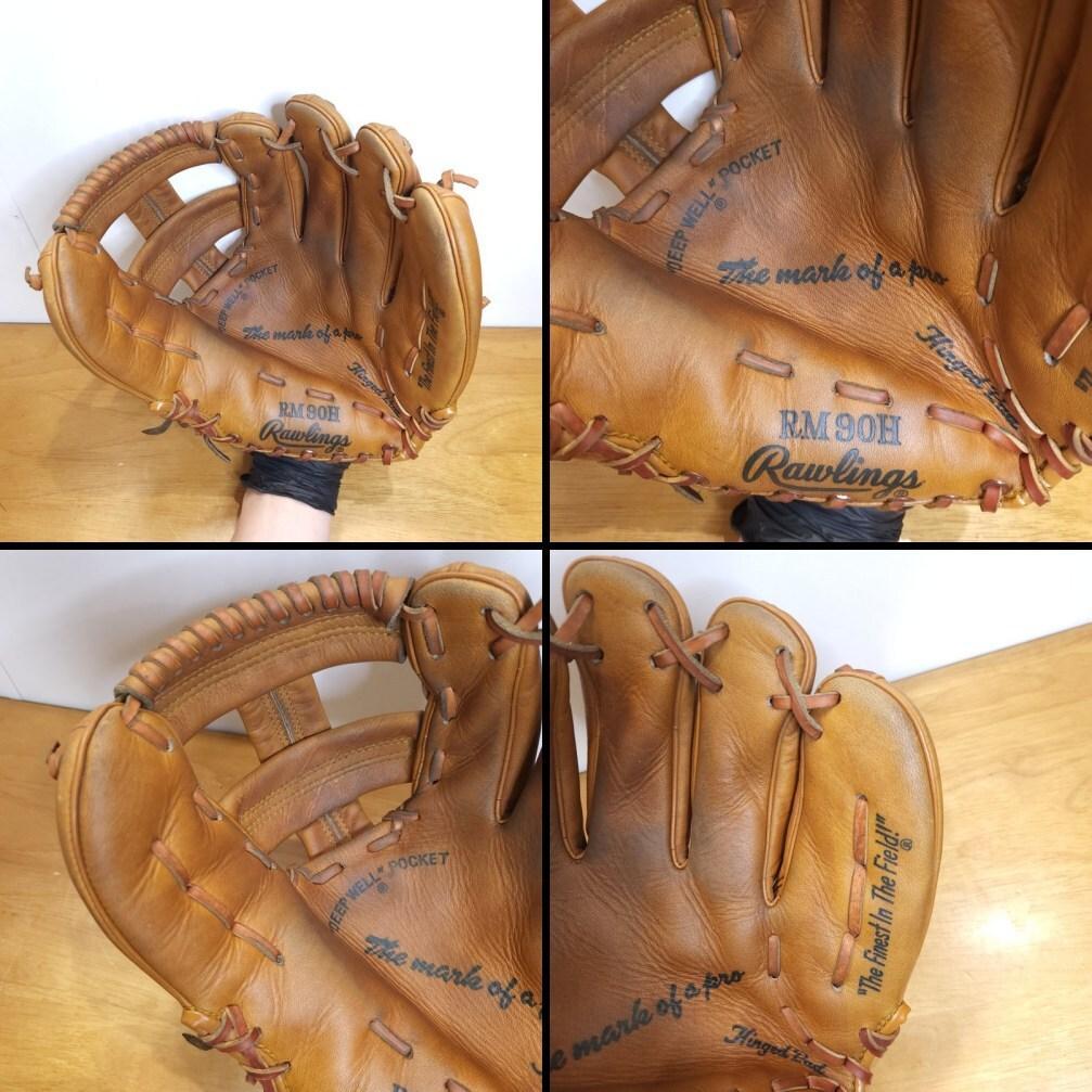ローリングス ビンテージ 布ラベル サークルR 金具ハトメ 内野用 軟式グローブ