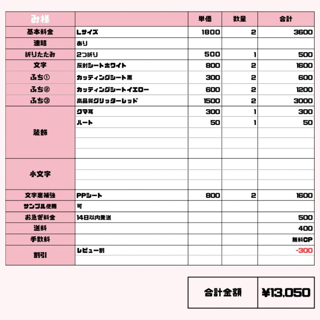 み【4/13発】うちわ文字 連結 文字パネル 団扇屋さん オーダー