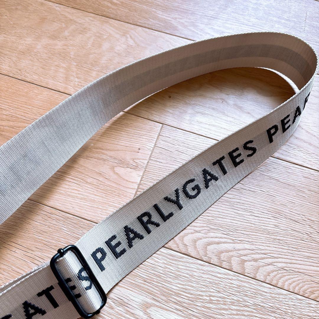 PEARLY GATES ショルダーバッグ 編み込みロゴベージュ