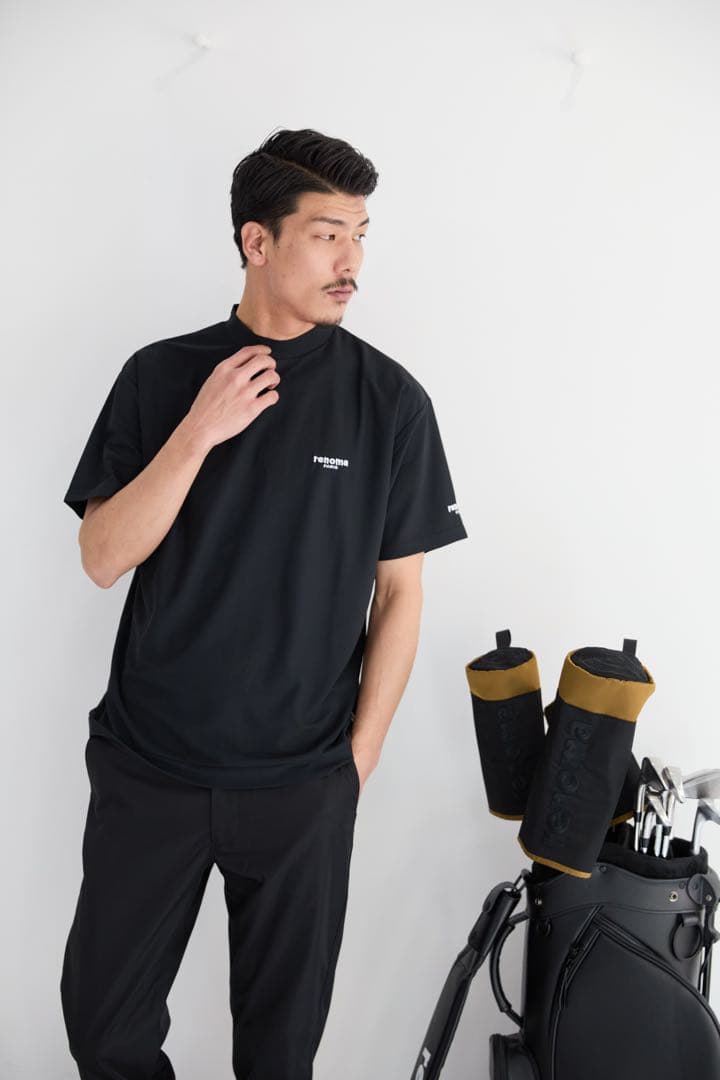 renoma golf レノマゴルフ　バックロゴモックネックシャツ　L