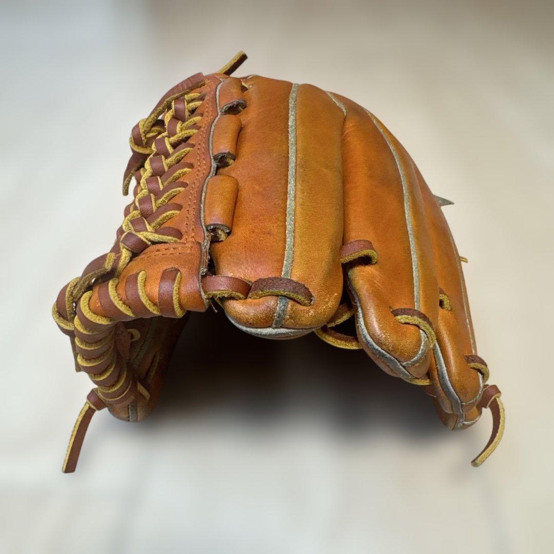 右投げ用 グローブ ミズノプロ 4Ｄ 軟式 ビッグM 紐・グリス交換済 内野手