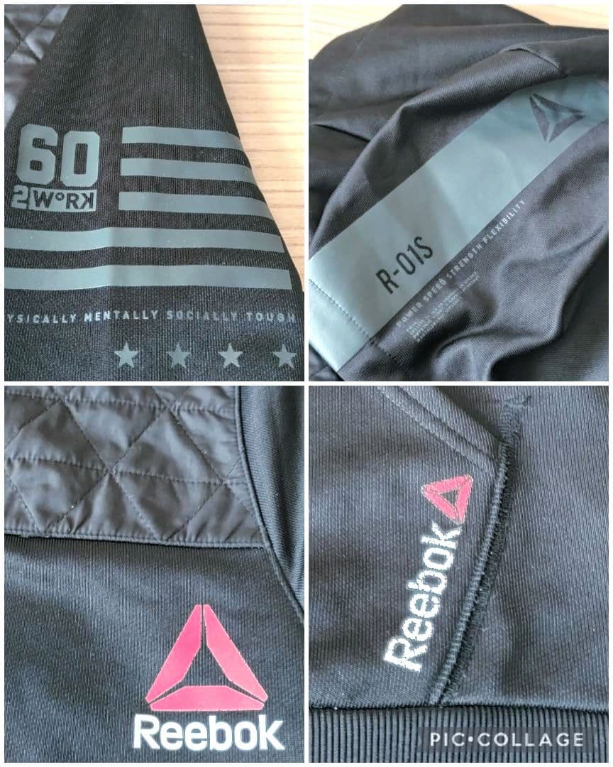 Reebok ハイブリッドスウェット 上下セット ブラック XO セットアップ