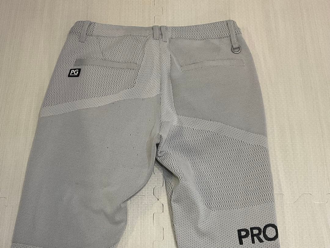 パーリーゲイツ パッチワーク サーマルニットパネル ジャガードパンツ PGPRO