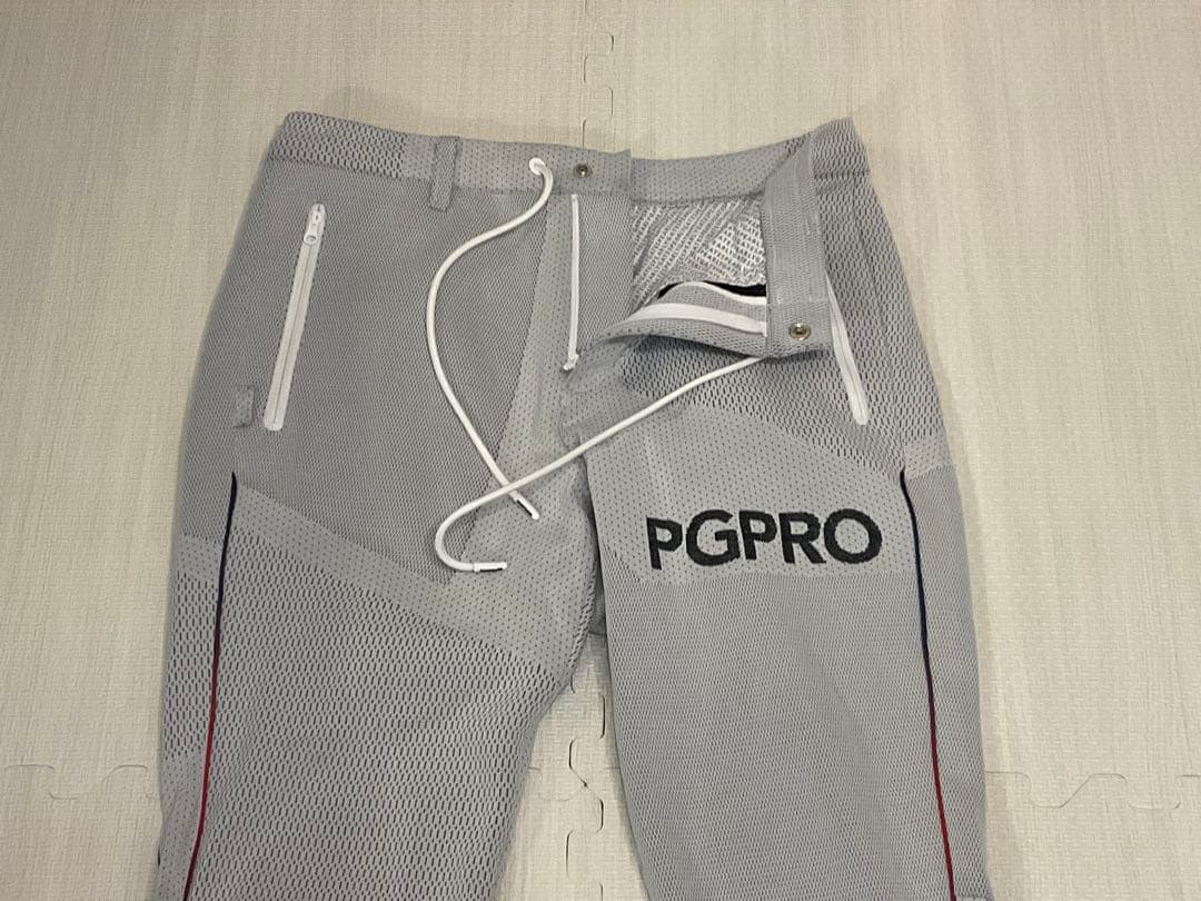 パーリーゲイツ パッチワーク サーマルニットパネル ジャガードパンツ PGPRO
