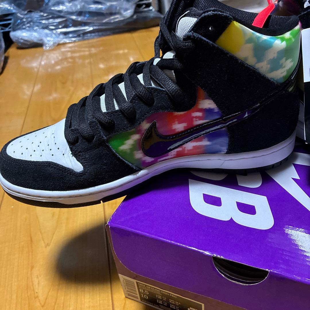 Nike Dunk High ブラック/ホワイト/マルチカラー
