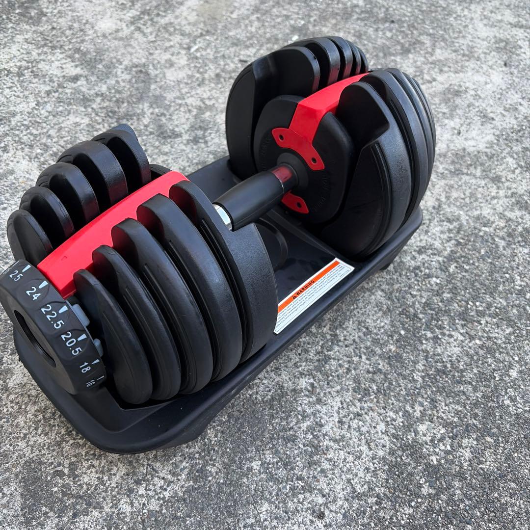 可変式ダンベル 最大24kg 黒/赤