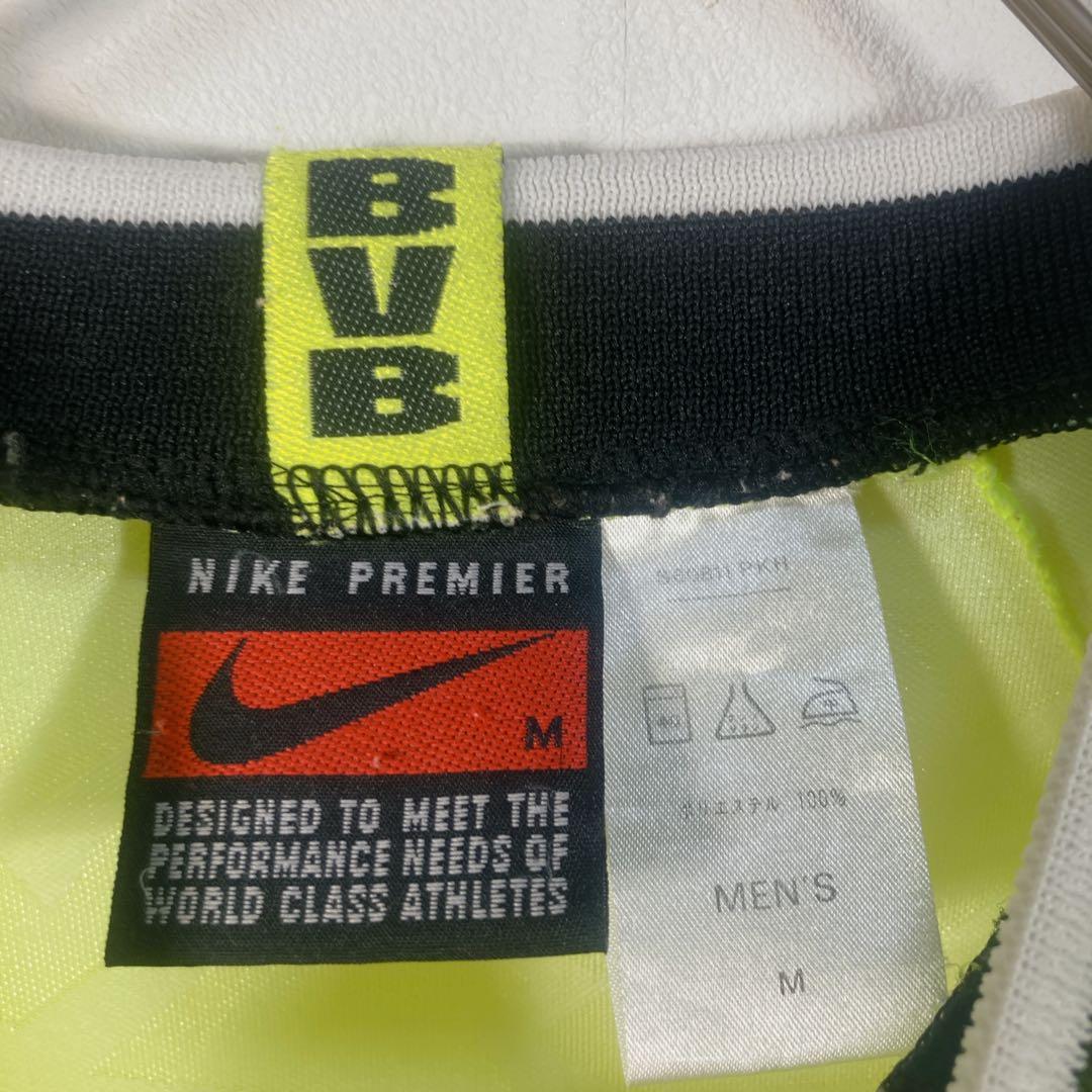 90s Nike 95ドルトムント　ゲームシャツ 蛍光イエロー/ブラック M