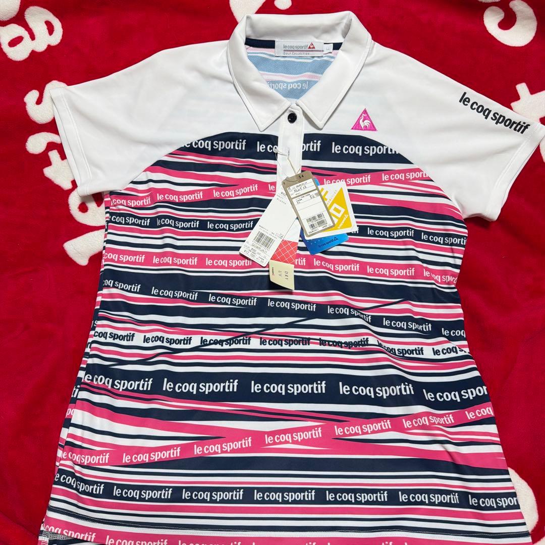 le coq sportif ストライプポロシャツ LLサイズ