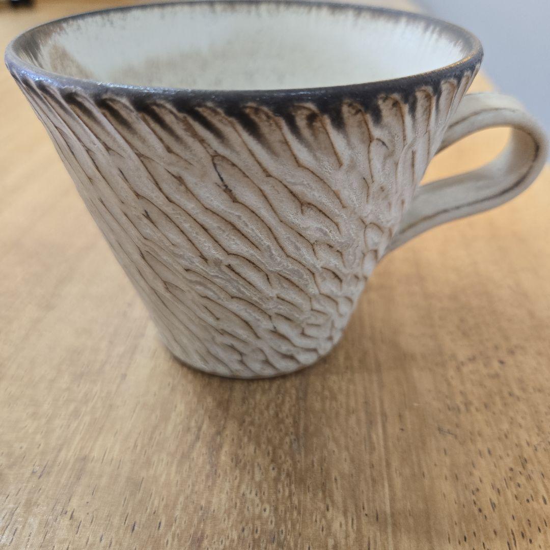 山本雅則　しのぎ　コーヒーカッブ　2個セット　信楽焼