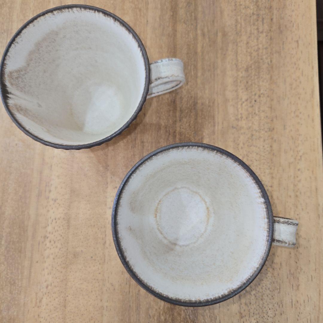 山本雅則　しのぎ　コーヒーカッブ　2個セット　信楽焼