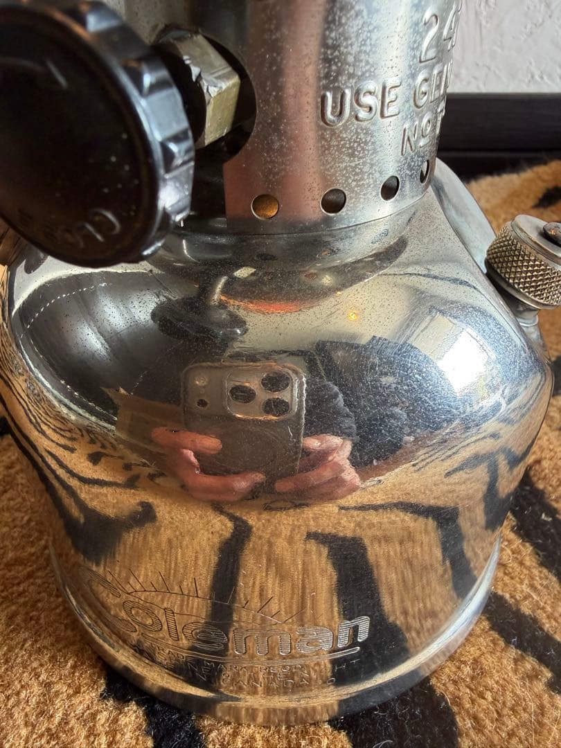 コールマン　242B 1950/12製造　点火確認　パイレックスグローブ入り