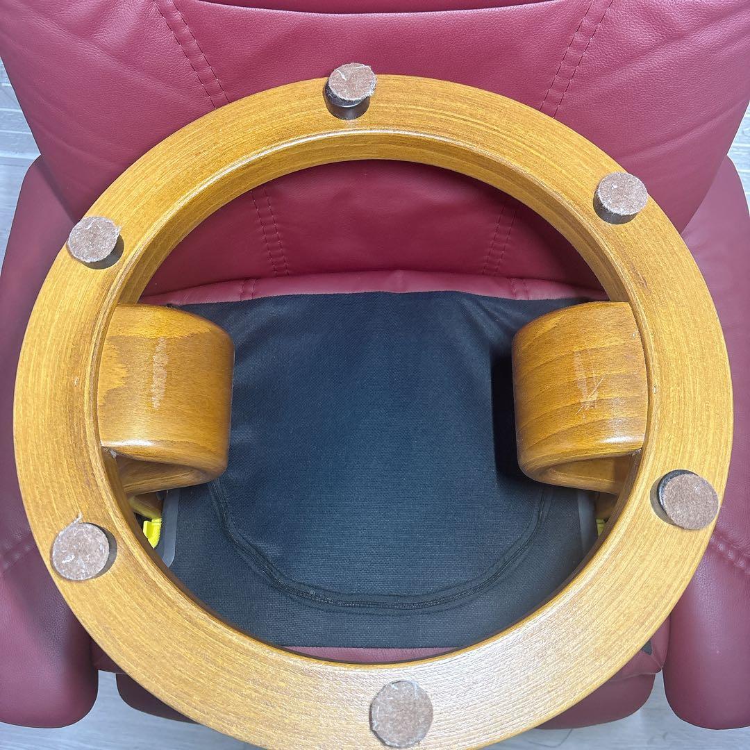 美品 エコーネス Ekornes ストレスレスチェア オットマン付 ワインレッド