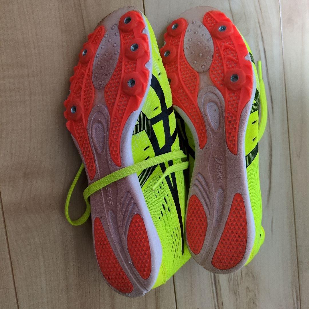 asics GUNUP3 スパイクシューズ24センチ 蛍光イエロー
