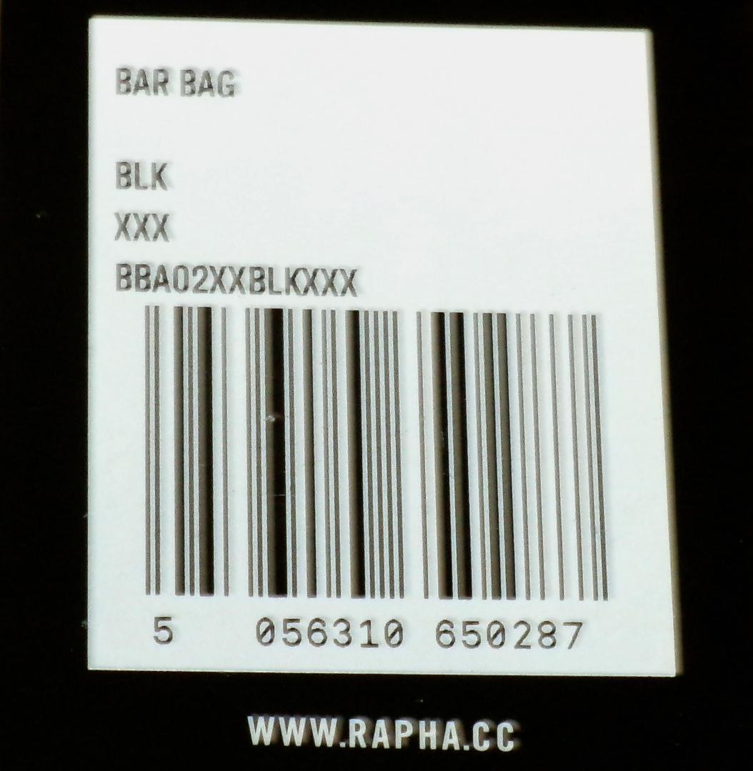 ◆新品！Rapha　ラファ　Bar Bag　バーバッグ　ブラック　ハンドル◆