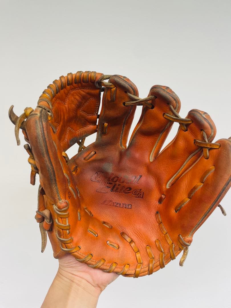 【美品✨】MIZUNO‼️ミズノ　野球　軟式用 オレンジ　グローバルエリート