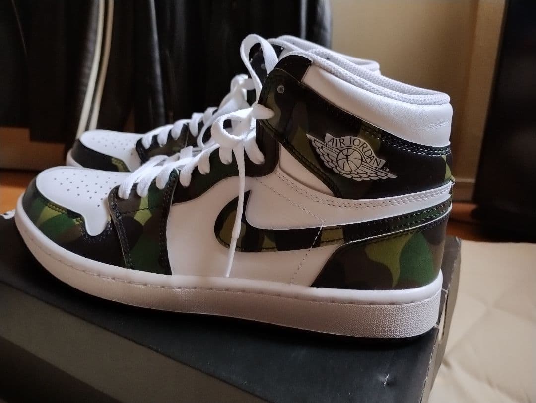 シューズ(男性用) Nike Air Jordan 1 High Golf Camo US7.5