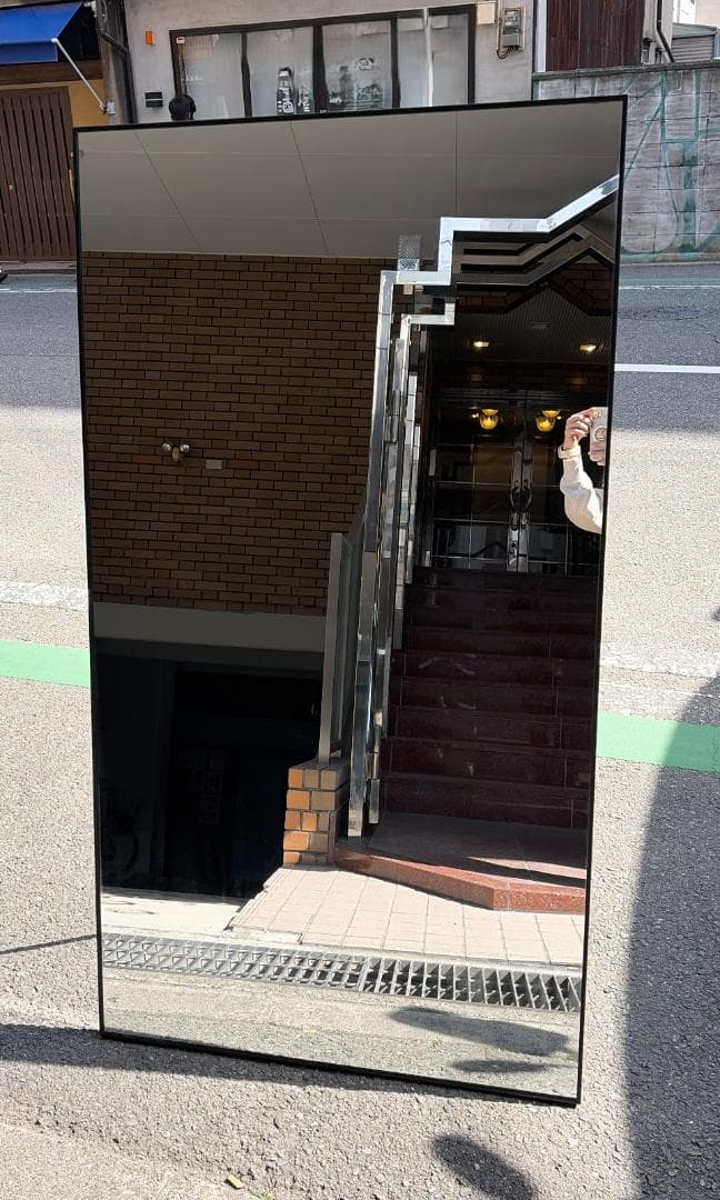 大阪京都限定 美品 大型 スタンドミラー 全身鏡 ミラースタンド