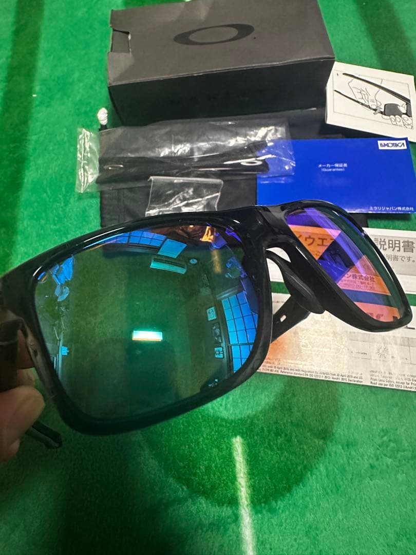Oakley サングラス ブラックフレーム プリズムゴルフ