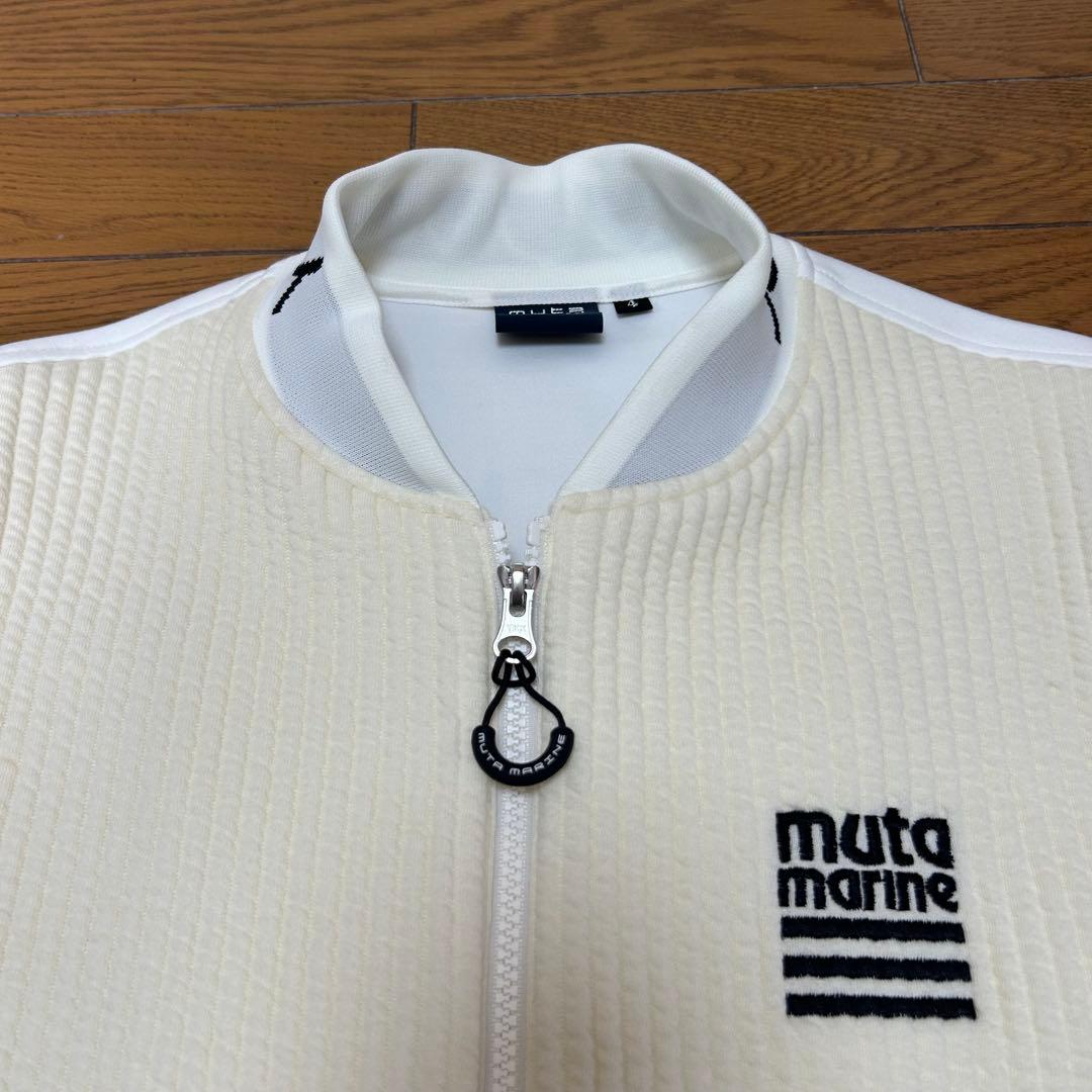 【未使用】muta marine GOLF ストライプキルトムーバブルブルゾン