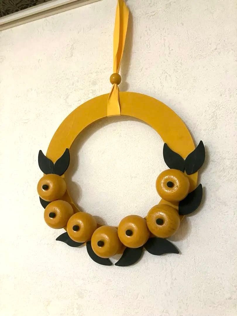 美品⭐️ Sebastian design DENMARK⭐️木製リース⭐️林檎リース