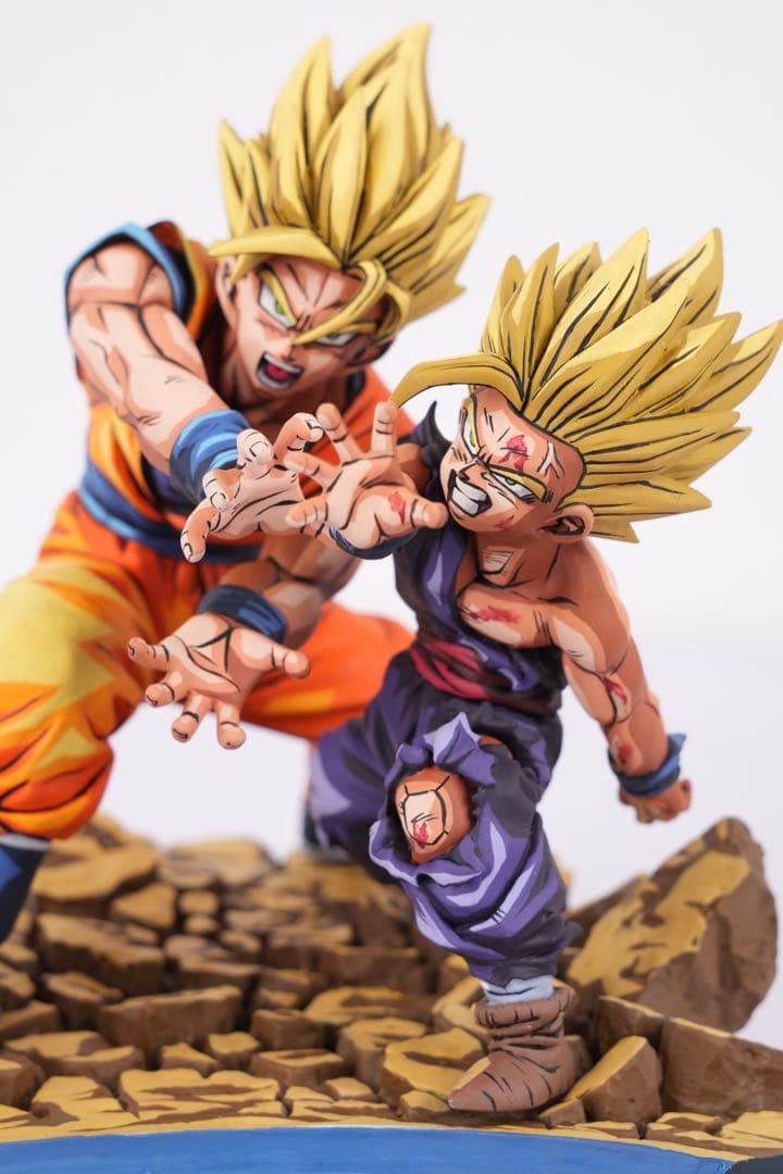 ドラゴンボール 親子かめはめ波　リペイント　二次元彩色　フィギュア　プルーヴィー